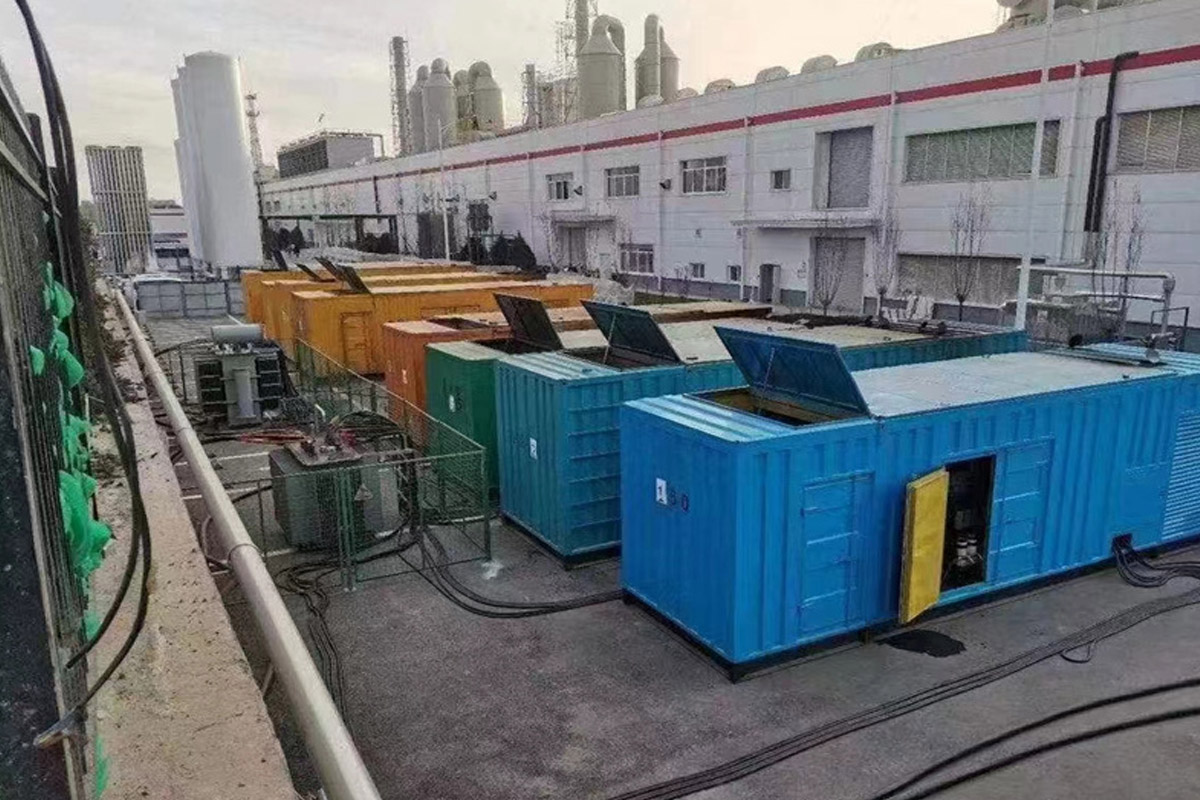 翁源发电机租赁施工现场